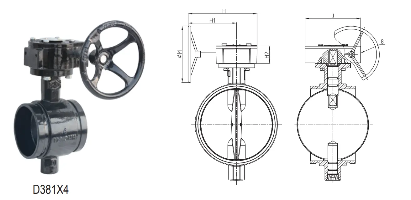 Grooved Butterfly Valve